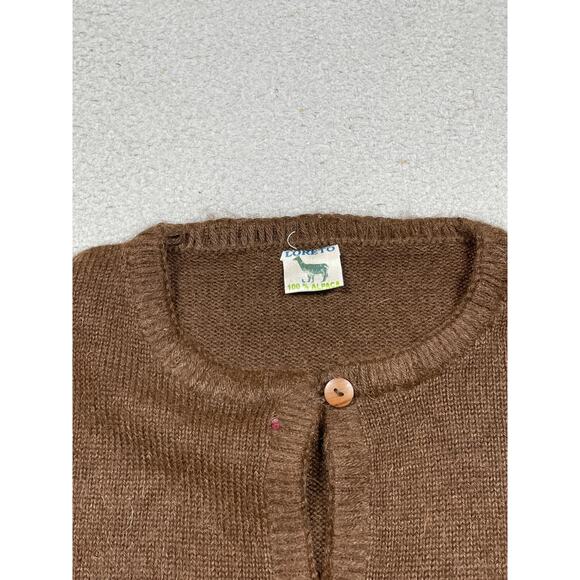 Vintage Loreto Women's Size L Alpaca Brown Printed Sweater - Picture 4 of 15